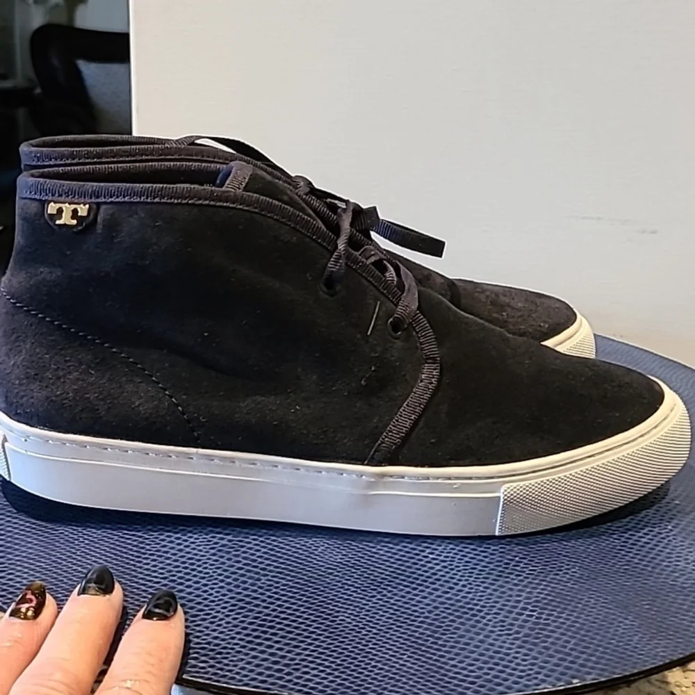Tory Burch blue suede 